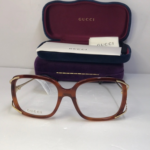 GUCCI GG0648O square-frame tortoiseshell optical glasses - Picture 3 of 14